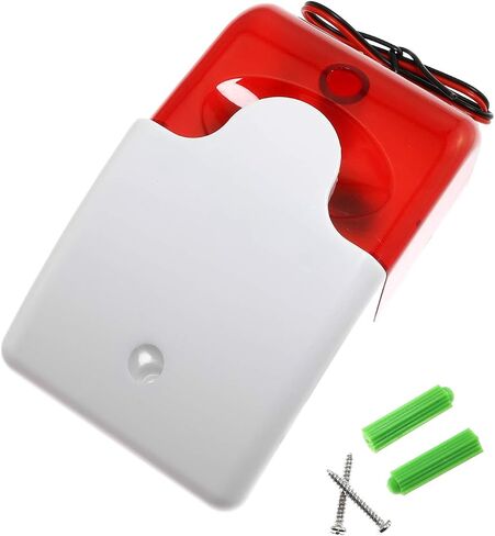 Maxmoral 1-Pack DC12V Wired Alarm Strobe Flashing Light Horn Flash Sound Siren for Home Security Alarm System 120dB in Saudi Arabia