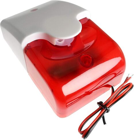 Maxmoral 1-Pack DC12V Wired Alarm Strobe Flashing Light Horn Flash Sound Siren for Home Security Alarm System 120dB in Saudi Arabia