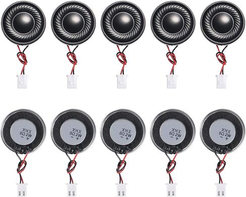 ACEIRMC 10 قطعة 2 وات 8 أوم مكبر صوت صغير بمغناطيس داخلي دائري مشغل MP3 MP4 (2 وات 8 أوم) in Saudi Arabia