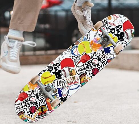 Baseball Stickers Ball Sports Stickers Waterproof Softball Stickers suitable for water bottles Baseball bat helmet mobile phones computers Skateboards Books room Bumper Skateboard Luggage Laptop Stickers decoration kids adolescent adult Stickers 50 pack in Saudi Arabia