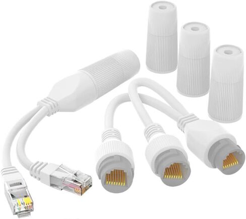 Waterproof PoE Combiner Splitter Adapter Ethernet Splitter 1 to 2 Adapter Simultaneous Online Separator ABS-Material Poe Combiner Splitter Adapter Ethernet Splitter 1 to 2 Adapter Simultaneous Online in Kuwait