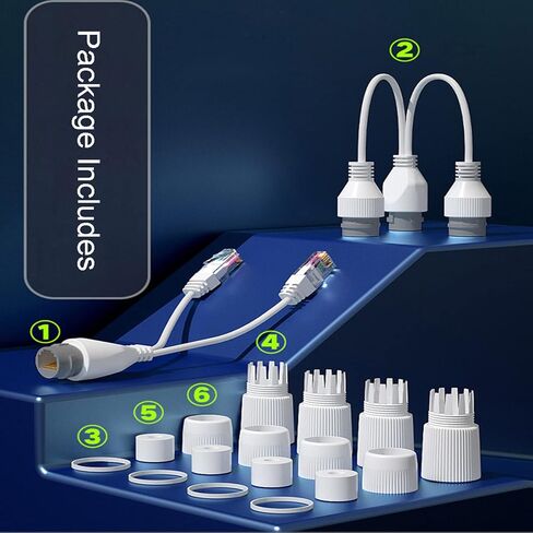 Waterproof PoE Combiner Splitter Adapter Ethernet Splitter 1 to 2 Adapter Simultaneous Online Separator ABS-Material Poe Combiner Splitter Adapter Ethernet Splitter 1 to 2 Adapter Simultaneous Online in Kuwait