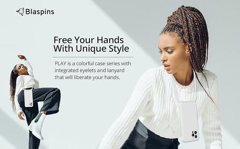 Blaspins Crossbody Lanyard Strap Case for iPhone 13, Neck Cross Body, Adjustable Holder Removable, Drop Protection Shockproof, Hands-Free Silicone Case Cover 6.1 inch, 150 cm Strap, iP13 - Black in Kuwait