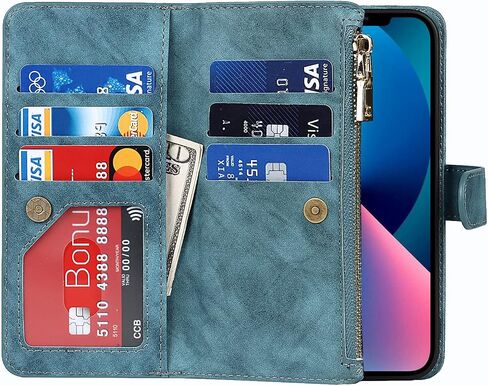 Crossbody Wallet for iPhone 14 / iPhone 13 Case with Strap,6.1",Purple in Saudi Arabia