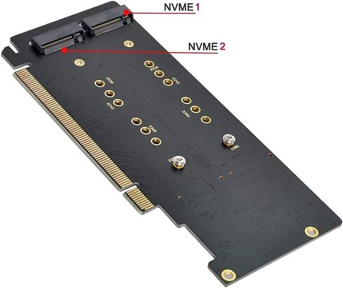 Chenyang Dual 2X NVME M.2 AHCI to PCIE Express 3.0 Gen3 X8 X16 Raid Card VROC Raid0 Hyper Adapter (Only Supports motherboards with Detachable PCI-E Channels) in Kuwait