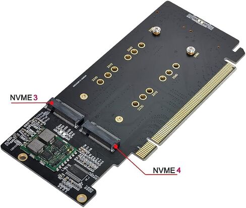 Chenyang Dual 2X NVME M.2 AHCI to PCIE Express 3.0 Gen3 X8 X16 Raid Card VROC Raid0 Hyper Adapter (Only Supports motherboards with Detachable PCI-E Channels) in Kuwait