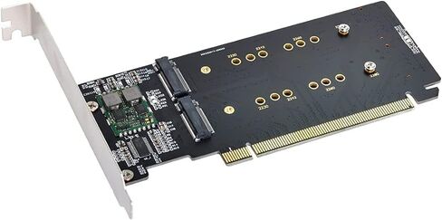 Chenyang Dual 2X NVME M.2 AHCI to PCIE Express 3.0 Gen3 X8 X16 Raid Card VROC Raid0 Hyper Adapter (Only Supports motherboards with Detachable PCI-E Channels) in Kuwait