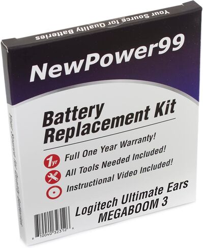 NP99sp NewPower99 Battery Kit for Logitech Ultimate Ears Megaboom 3 with Tools, How-to Video and Long Life Battery in Saudi Arabia