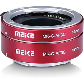MEIKE MK-C-AF3C-Red Auto Focus Macro Metal Extension Tube محول لكاميرا Canon EOS -M Bayonet Mirrorless Camera (10 مم 16 مم فقط للاستخدام أو المجموعة) EOS-M M2 M3 M5 M6 M10 M50 M100 M200 M6 Mark II... in Kuwait