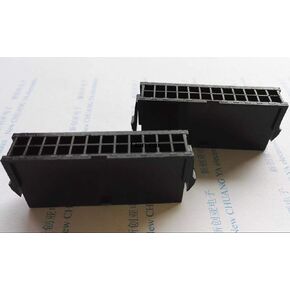 لوازم المعدات الكهربائية Davitu - 5559 4.2 مم أسود 24P 24PIN أنثى للكمبيوتر الشخصي ATX اللوحة الأم موصل الطاقة غلاف بلاستيكي in Kuwait