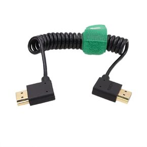 HDMI 2.1 HDMI 4K 120fps 8K 60fps Cable for ATOMOS Ninja V Sony A7siii Canon C300 C500 Ronin RS2 Monitor Camera Right Left Angle Type A Braided Coiled in Kuwait