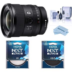 عدسة Sony FE 20 مم f/1.8 G لهاتف Sony E، حزمة مع مرشح Hoya NXT Plus 67 مم للأشعة فوق البنفسجية + CPL، مجموعة تنظيف، قطعة قماش للتنظيف in Kuwait