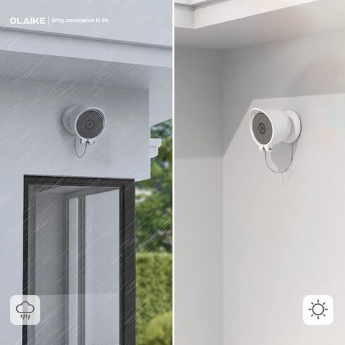 حامل OLAIKE مضاد للسقوط ومضاد للسرقة لكاميرا Google Nest Cam الخارجية/الداخلية، بطارية من الجيل الثاني، غطاء حامل كاميرا Nest مضاد للوهج/مقاوم للماء، لا يؤثر على الرؤية الليلية لكاميرا Nest (الكاميرا غير متضمنة)، أبيض in Kuwait