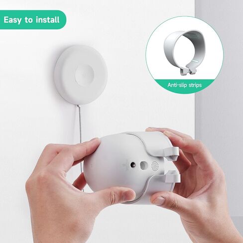 حامل OLAIKE مضاد للسقوط ومضاد للسرقة لكاميرا Google Nest Cam الخارجية/الداخلية، بطارية من الجيل الثاني، غطاء حامل كاميرا Nest مضاد للوهج/مقاوم للماء، لا يؤثر على الرؤية الليلية لكاميرا Nest (الكاميرا غير متضمنة)، أبيض in Kuwait