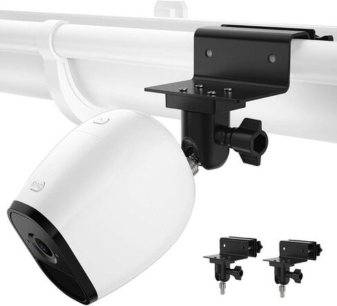 Gutter Mount for eufyCam 2C/2C Pro/3C/for Arlo Essential/Pro 5S/Pro 3/Ultra 2 and More Security Camera with Standard 1/4'' Screw (White, 2 Pack) in Saudi Arabia