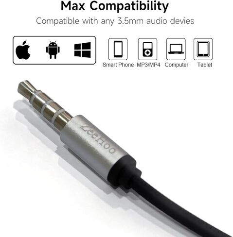 سماعات أذن سلكية من ZEEHOO داخل الأذن مع ميكروفون عن بعد ومقبس صوت 3.5 ملم - أسود in Kuwait