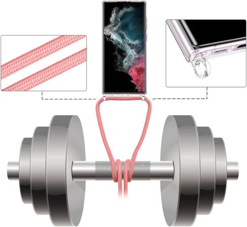 Crossbody Phone Case for Samsung Galaxy A14 5G Clear Case,with Adjustable Lanyard Neck Strap,Soft Transparent TPU + Hard PC Shockproof Bumper Cover for Women Beige in Kuwait