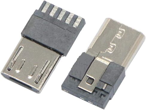 20PCS Micro USB Male Port Connector 5 Pin USB Connectors Straight Jack Solder Micro-USB Repair Replacement Adapter in Saudi Arabia