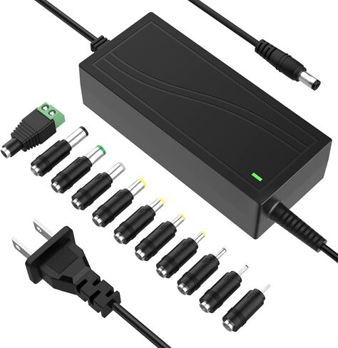 12V5A 100-240V AC إلى 12V DC 60W مع 11 موصل محول الطاقة شاحن استبدال سلك العرض لشرائط ضوء LED Scepter AOC Acer LCD مراقب CCTV نظام الأمان in Kuwait