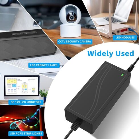 12V5A 100-240V AC إلى 12V DC 60W مع 11 موصل محول الطاقة شاحن استبدال سلك العرض لشرائط ضوء LED Scepter AOC Acer LCD مراقب CCTV نظام الأمان in Kuwait
