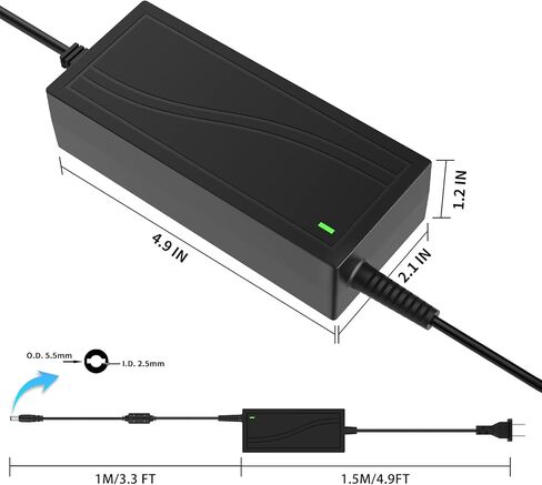 12V5A 100-240V AC إلى 12V DC 60W مع 11 موصل محول الطاقة شاحن استبدال سلك العرض لشرائط ضوء LED Scepter AOC Acer LCD مراقب CCTV نظام الأمان in Kuwait