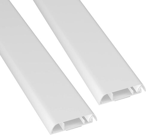 D-Line TV Wall Mount Cord Hider, Hide Mounted TV Cables, Wire Covers, Self Adhesive Cover for Cords, Paintable, Low Profile, Seamless Cable Raceway - 2X 2.36in W x 0.59in H x 15.7in L - Beige in Saudi Arabia