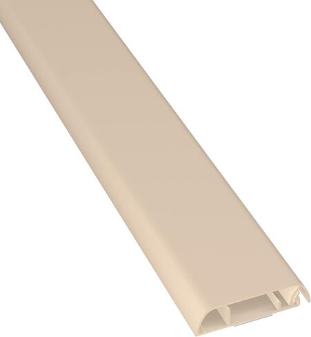 D-Line TV Wall Mount Cord Hider, Hide Mounted TV Cables, Wire Covers, Self Adhesive Cover for Cords, Paintable, Low Profile, Seamless Cable Raceway - 2X 2.36in W x 0.59in H x 15.7in L - Beige in Saudi Arabia