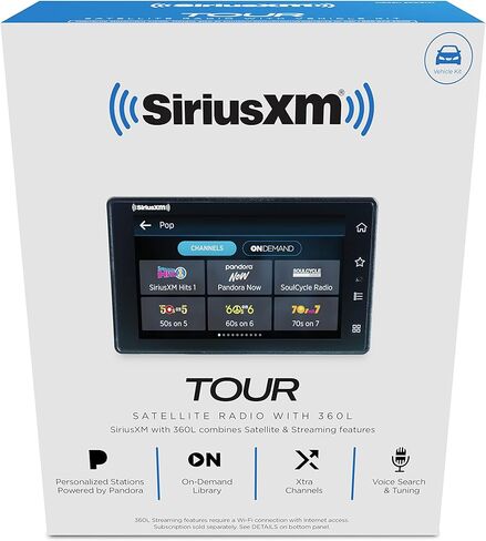 سيريوس اكس ام - راديو تور SXVTBB1 مع حزمة صندوق بوم SXSD2 | استمتع بـ SXM من خلال ستيريو سيارتك وفي أي مكان تذهب إليه بأقل من 5 دولارات في الشهر واحصل على بطاقة خدمة بقيمة 60 دولارًا مع تفعيل in Kuwait