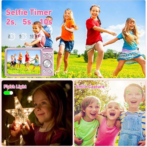𝟒𝐊 Digital Camera for Photography, 𝟒𝟖𝐌𝐏 Point & Shoot Camera with 2.88'' LCD Screen, 16X Zoom 𝐌𝐚𝐜𝐫𝐨 𝐅𝐨𝐜𝐮𝐬 Compact Vlogging Camera Anti Shake for Travel, Mini Camera for Teens Beginner in Saudi Arabia