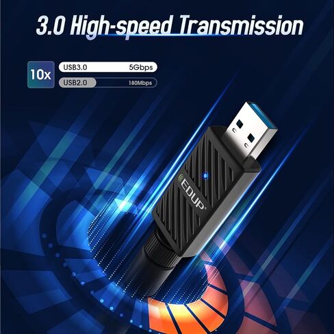 محول بلوتوث USB 3.0 2 في 1 ومحول واي فاي AC1200Mbps 6dBi للكمبيوتر، دونجل USB واي فاي بلوتوث 4.1 مستقبل 2.4G/5Ghz محولات شبكة لاسلكية لنظام ويندوز 10/8/8.1/7، Mac OS X 10.6-10.15 in Kuwait