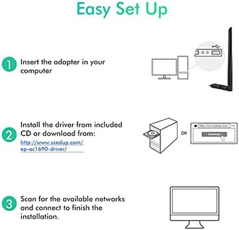 محول بلوتوث USB 3.0 2 في 1 ومحول واي فاي AC1200Mbps 6dBi للكمبيوتر، دونجل USB واي فاي بلوتوث 4.1 مستقبل 2.4G/5Ghz محولات شبكة لاسلكية لنظام ويندوز 10/8/8.1/7، Mac OS X 10.6-10.15 in Kuwait