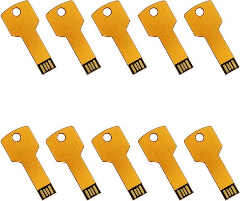 Lot 10 128MB Key Shape USB Flash Drive 128M USB 2.0 Memory Pen Stick Wholesale Bulk Pack (128MB, 5 Colors Mixed) in Kuwait