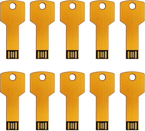 Lot 10 128MB Key Shape USB Flash Drive 128M USB 2.0 Memory Pen Stick Wholesale Bulk Pack (128MB, 5 Colors Mixed) in Kuwait
