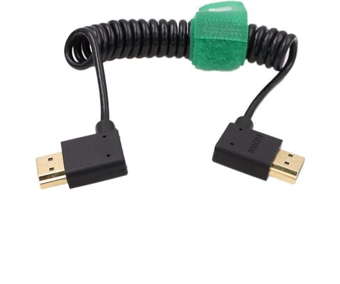HDMI 2.1 HDMI 4K 120fps 8K 60fps Cable for ATOMOS Ninja V Sony A7siii Canon C300 C500 Ronin RS2 Monitor Camera Right Left Angle Type A Braided Coiled in Kuwait