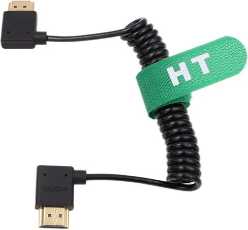 HDMI 2.1 HDMI 4K 120fps 8K 60fps Cable for ATOMOS Ninja V Sony A7siii Canon C300 C500 Ronin RS2 Monitor Camera Right Left Angle Type A Braided Coiled in Kuwait