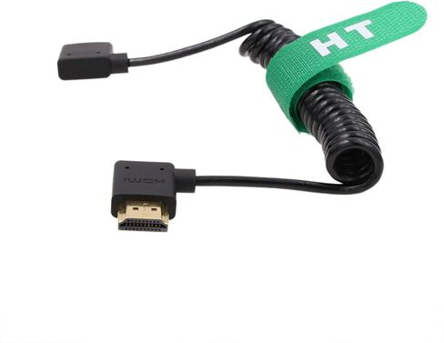 HDMI 2.1 HDMI 4K 120fps 8K 60fps Cable for ATOMOS Ninja V Sony A7siii Canon C300 C500 Ronin RS2 Monitor Camera Right Left Angle Type A Braided Coiled in Kuwait