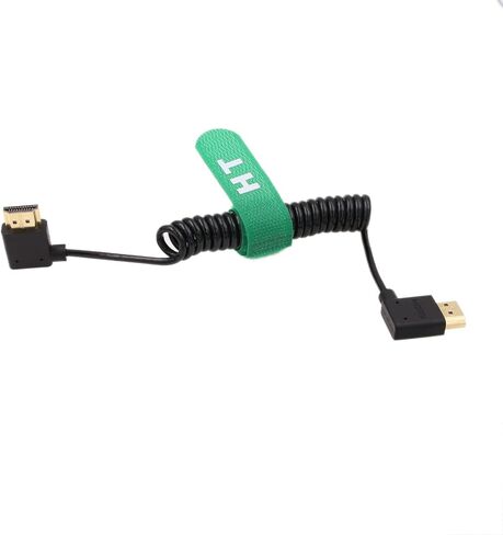 HDMI 2.1 HDMI 4K 120fps 8K 60fps Cable for ATOMOS Ninja V Sony A7siii Canon C300 C500 Ronin RS2 Monitor Camera Right Left Angle Type A Braided Coiled in Kuwait