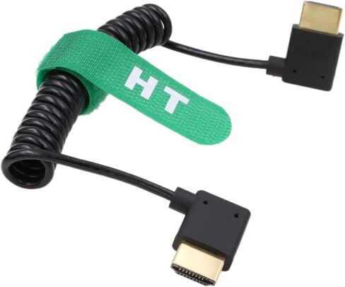 HDMI 2.1 HDMI 4K 120fps 8K 60fps Cable for ATOMOS Ninja V Sony A7siii Canon C300 C500 Ronin RS2 Monitor Camera Right Left Angle Type A Braided Coiled in Kuwait