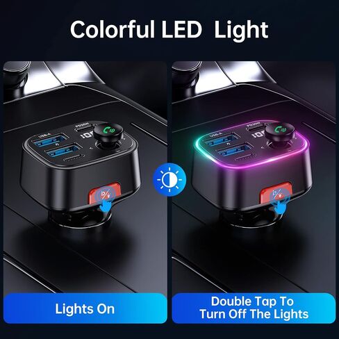 محول سيارة SYNCWIRE Bluetooth 5.3 FM Transmitter Car 48W (PD 36W & 12W) [مفتاح الإضاءة] [صوت HiFi Bass] [شحن سريع] محول موسيقى راديو لاسلكي شاشة LED للاتصال بدون استخدام اليدين يدعم محرك USB in Saudi Arabia