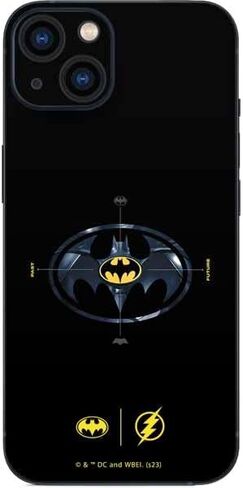 ملصق هاتف Skinit متوافق مع iPhone 13 - فيلم Warner Bros The Flash المرخص رسميًا: تصميم شعارات Batman Multiverse in Saudi Arabia