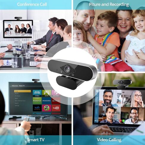 Webcam With Microphone for Desktop,1080p Webcam Built-in Mic, Streaming Computer USB Web Camera for Video Conferencing, Teaching, Streaming, and Gaming in Saudi Arabia