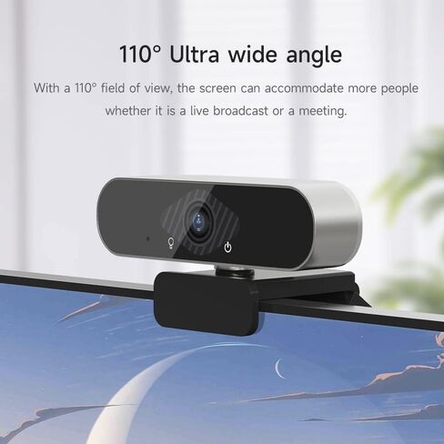 كاميرا ويب XIAOVV 2MP Live Camera مع ميكروفون، كاميرا ويب 1080P HD لسطح المكتب/الكمبيوتر المحمول، كاميرا ويب USB للكمبيوتر المتدفق لمؤتمرات الفيديو والتدريس والبث. in Kuwait