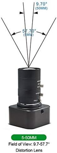 كاميرا ويب MOKOSE HD USB 3840 x 2160 كاميرا صناعية رقمية مع عدسة تكبير تليفوتوغرافي CS-Mount 5-50 مم، محرك حر UVC. in Saudi Arabia