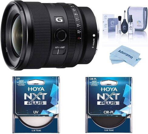 Sony FE 20mm f/1.8 G Lens for Sony E, Bundle with Hoya NXT Plus 67mm UV+CPL Filter, Cleaning Kit, Cleaning Cloth in Saudi Arabia