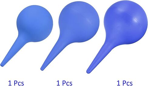 M METERXITY 3 Pack Dust Ball Air Blower - Equipment Cleaning Rubber Remove Dust & Transfer Liquid, Apply to Computer/Camera Lens/Plants (30mL/ 60mL/ 75mL, Blue) in Saudi Arabia