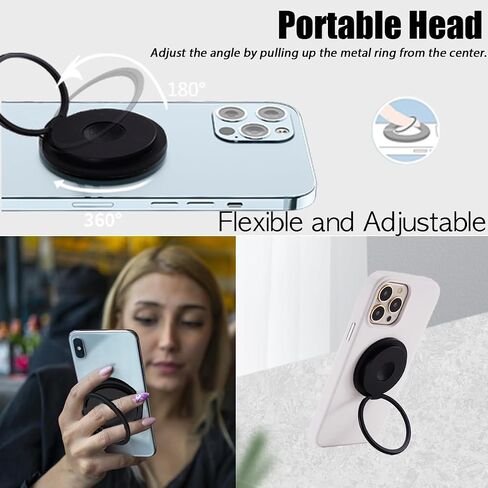 GALAPPLE Portable Magnetic Phone Stand iPad Desktop Mount, Dual Purpose Detachable Aluminum Alloy Magnet Stand Compatible with Magnetic Case, iPad, Tablets, Normal Case(Sticky Sheet Iron Attached) in Saudi Arabia