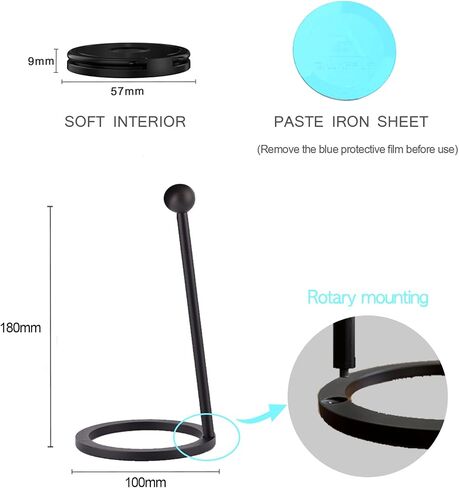 GALAPPLE Portable Magnetic Phone Stand iPad Desktop Mount, Dual Purpose Detachable Aluminum Alloy Magnet Stand Compatible with Magnetic Case, iPad, Tablets, Normal Case(Sticky Sheet Iron Attached) in Saudi Arabia