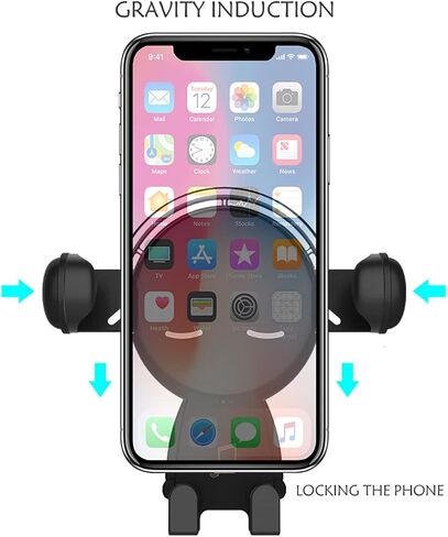 Cute Car Vent Phone Holder,Auto Lock Gravity Universal Phone Mount for Car Cell Phone Clamp Cradle Hands Free Compatible for Smart Phones (White) in Saudi Arabia