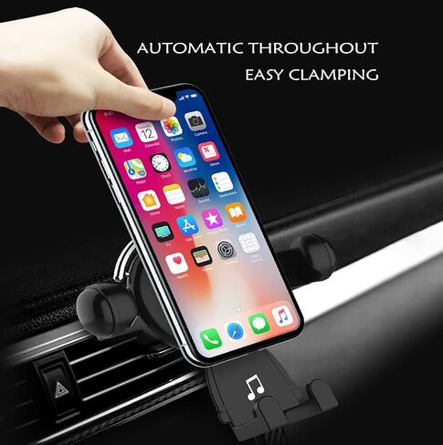 Cute Car Vent Phone Holder,Auto Lock Gravity Universal Phone Mount for Car Cell Phone Clamp Cradle Hands Free Compatible for Smart Phones (White) in Saudi Arabia