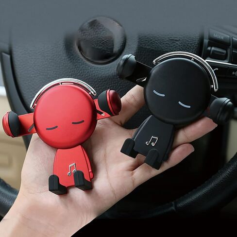 Cute Car Vent Phone Holder,Auto Lock Gravity Universal Phone Mount for Car Cell Phone Clamp Cradle Hands Free Compatible for Smart Phones (White) in Saudi Arabia